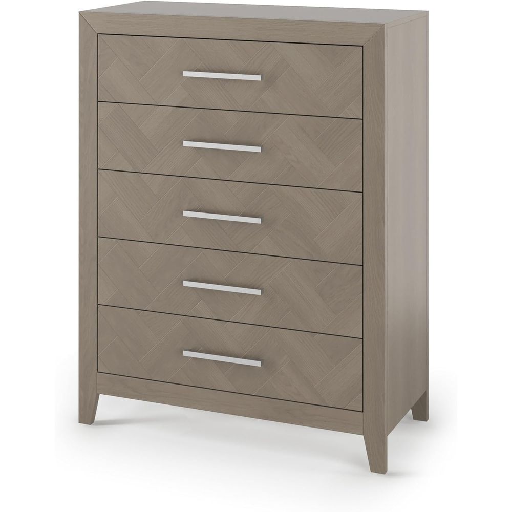 Baby Nursery Baby - Transitional Gray Nursery Chest with Herringbone