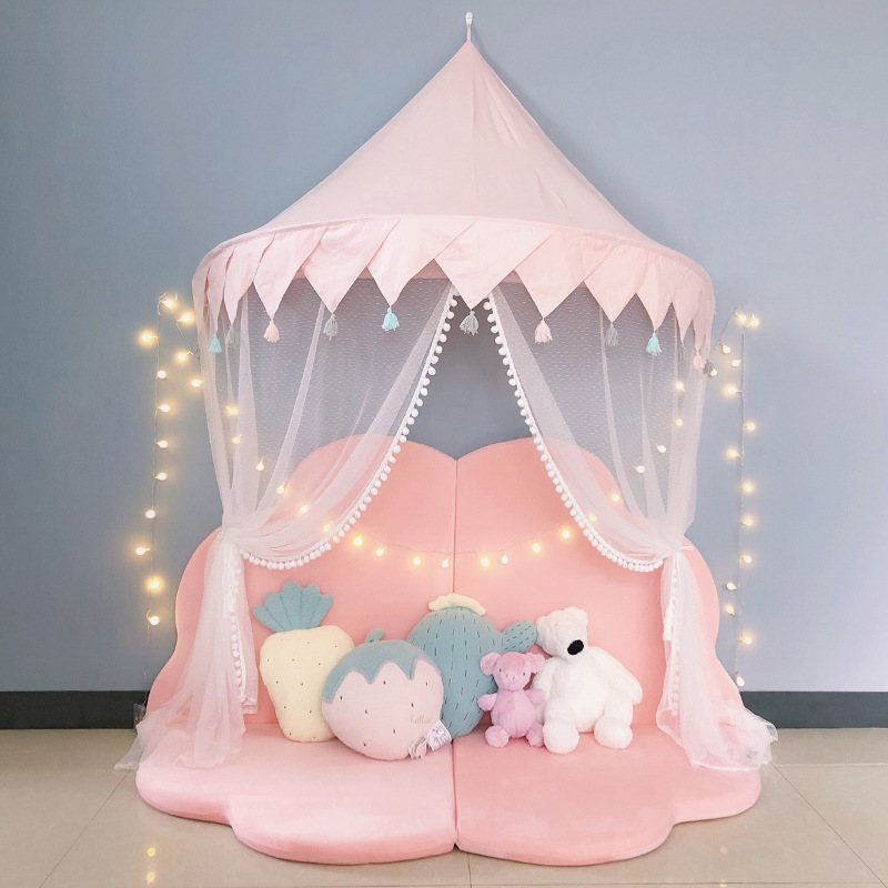 Baby Nursery Girl Room - House Canopy Girl Bed for Net