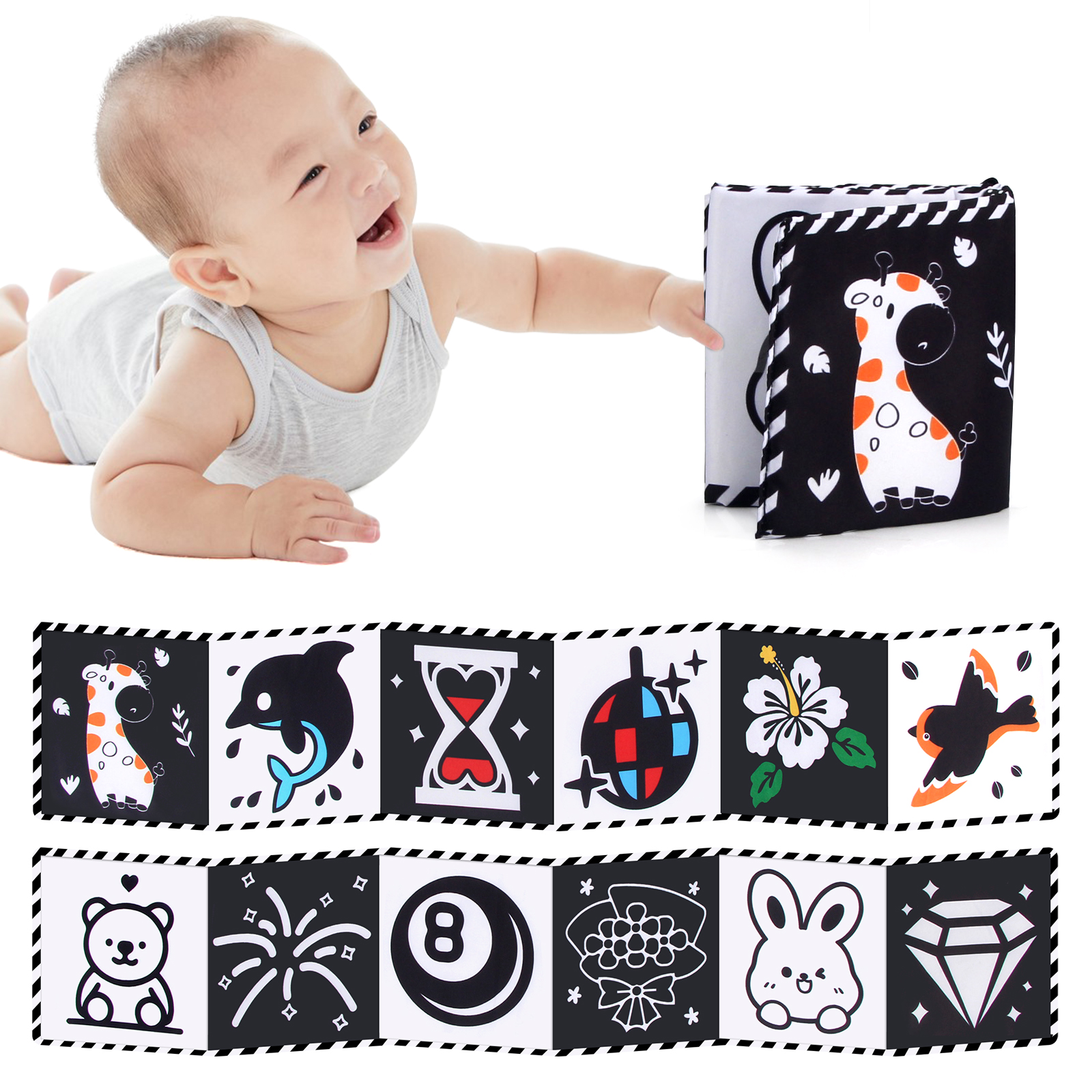 Baby Nursery Books - Baby Cloth Book 0-36 Months Newborn
