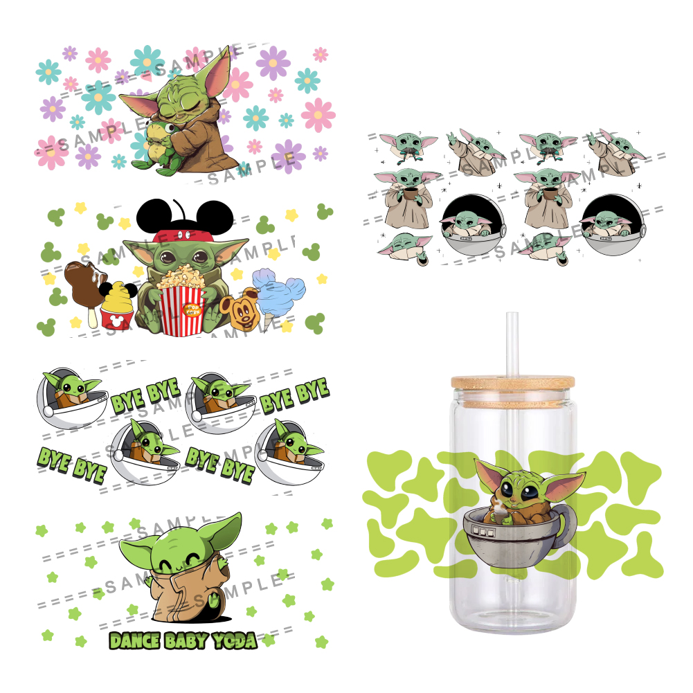 Baby Yoda Nursery Decor - Baby Yoda Designs Disney Cartoon Pattern