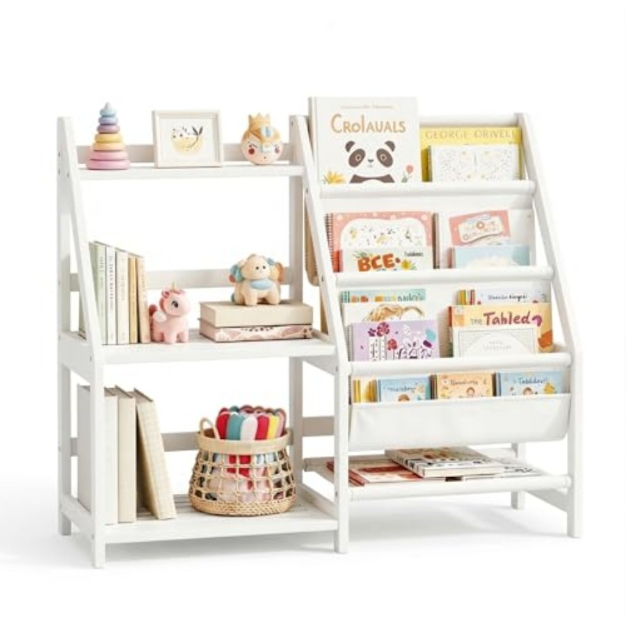 Baby Nursery Books - Bookshelf with Storage 3 Tier Toddler
