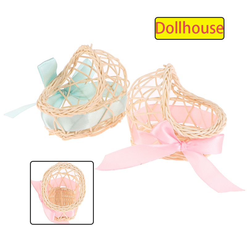 Baby Nursery Toy - Dollhouse Miniature Wooden Hand Woven Nursery