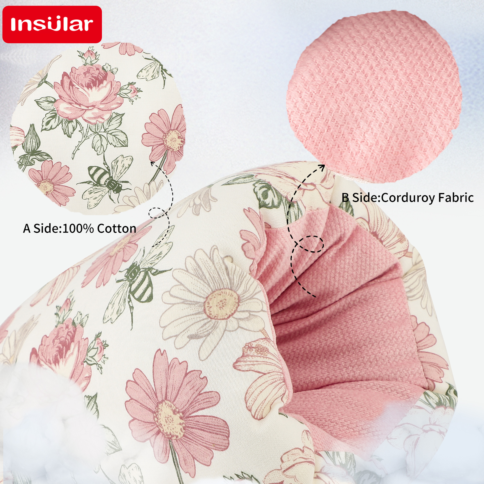 Baby Nursery Pillow - Newborn Cotton Breastfeeding Arm Pillow Cozy