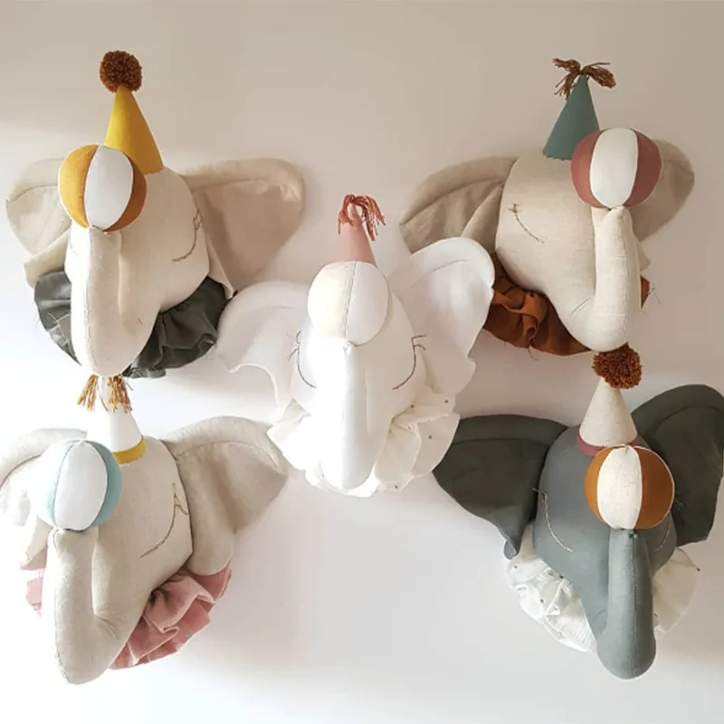INS Cartoon Animals Head Wall  - Baby Nursery Girl Room reseña y precio