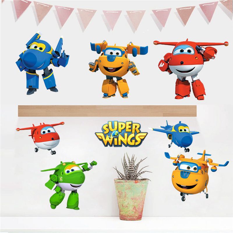 Hot Cartoon Super Wings Deform - Baby Nursery Wallpaper reseña y precio