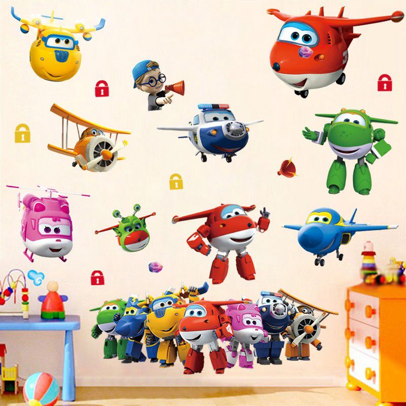 Hot Cartoon Super Wings Deform - Baby Nursery Wallpaper reseña y precio