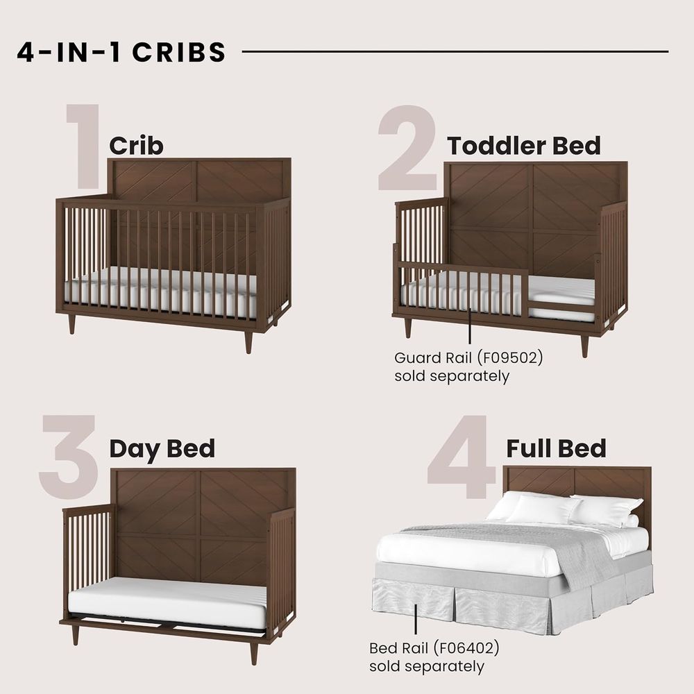 4-in-1 Convertible Crib Set fo - Convertible Crib Set reseña y precio