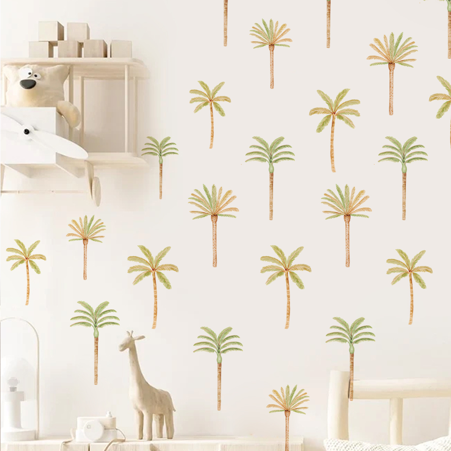 Boho Coconut Palm Tree Wall St - Baby Nursery Girl Room reseña y precio
