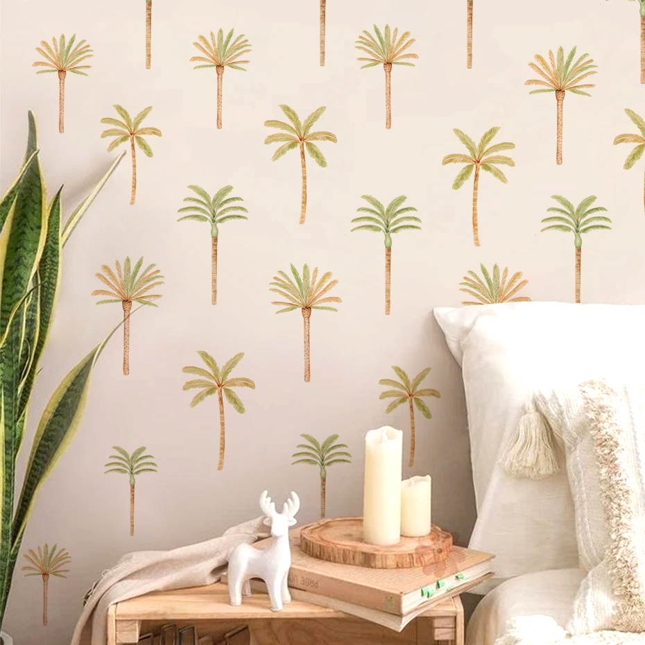 Boho Coconut Palm Tree Wall St - Baby Nursery Girl Room reseña y precio