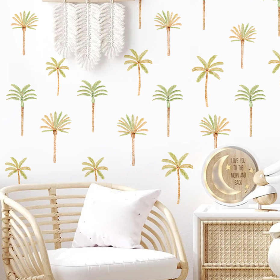 Boho Coconut Palm Tree Wall St - Baby Nursery Girl Room reseña y precio
