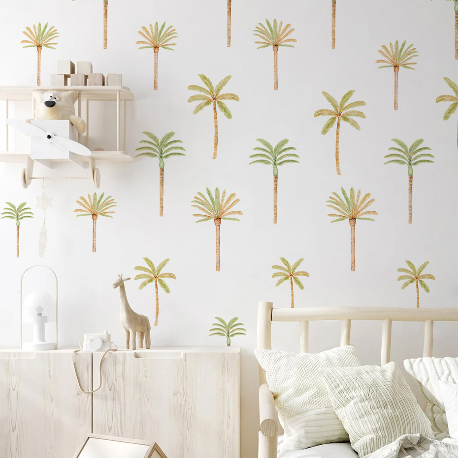 Boho Coconut Palm Tree Wall St - Baby Nursery Girl Room reseña y precio