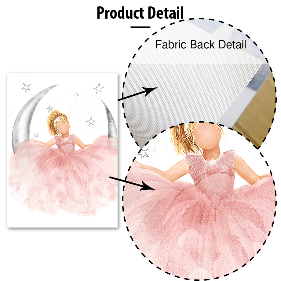 Pink Angel Girl Sun Moon Cloud - Baby Nursery Girl Room reseña y precio