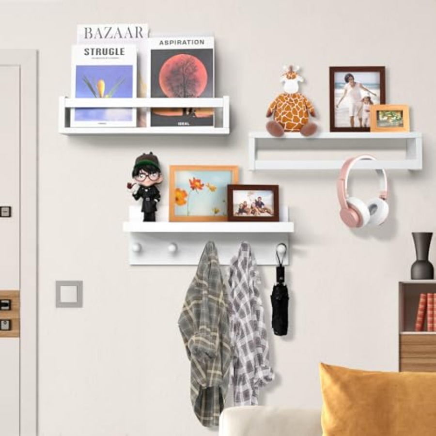 Set of Four Floating Book Shel - Baby Nursery Books reseña y precio