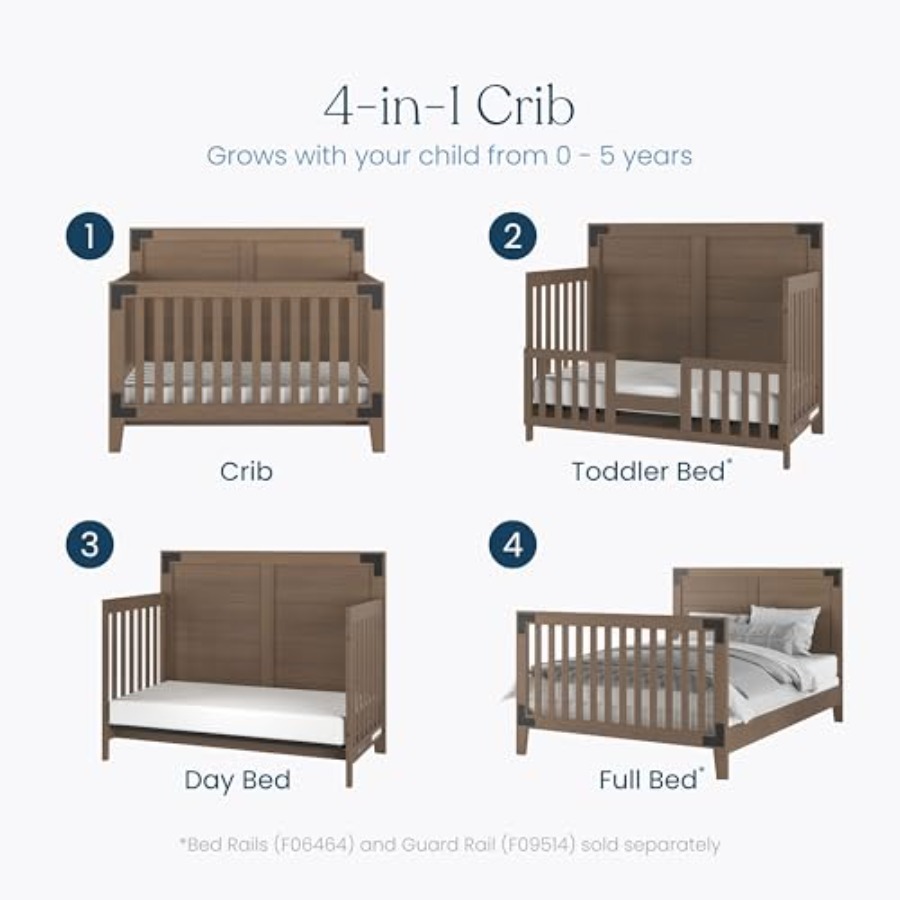 Lucas Design 4-in-1 Convertibl - Convertible Crib Set reseña y precio