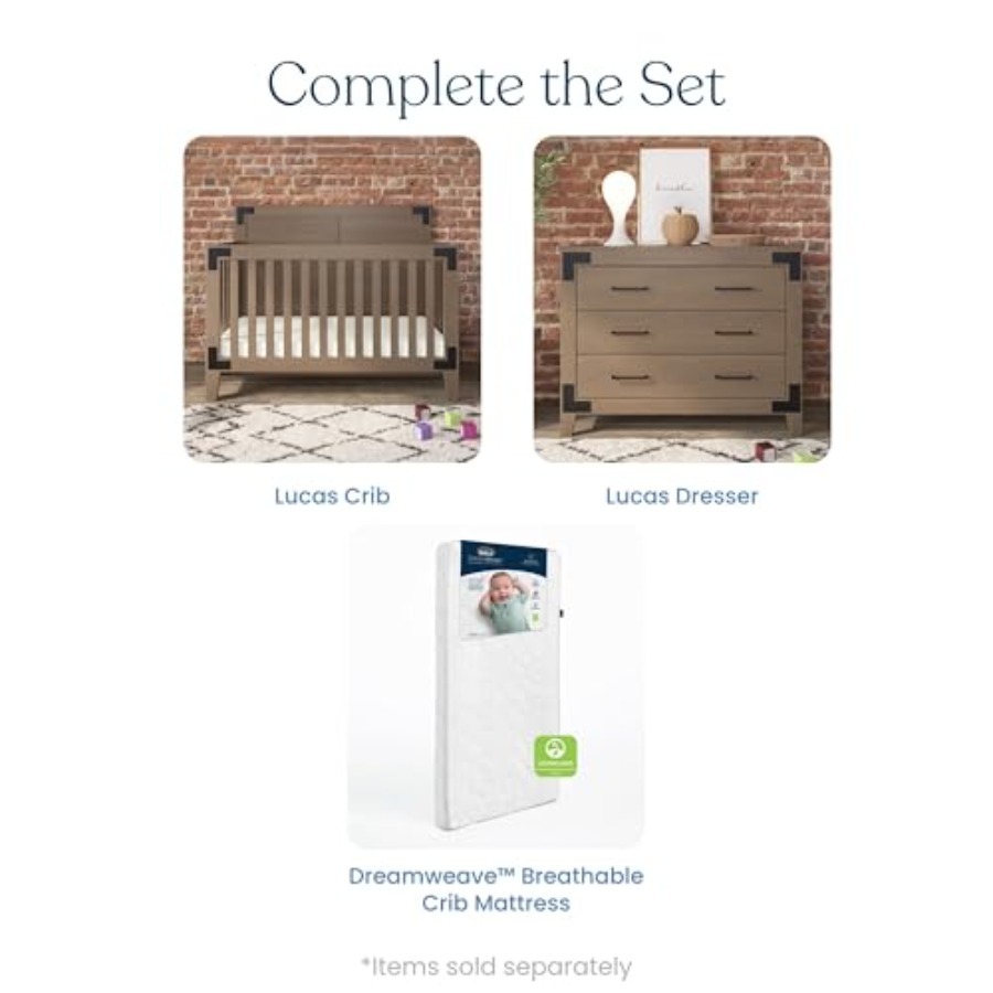 Lucas Design 4-in-1 Convertibl - Convertible Crib Set reseña y precio