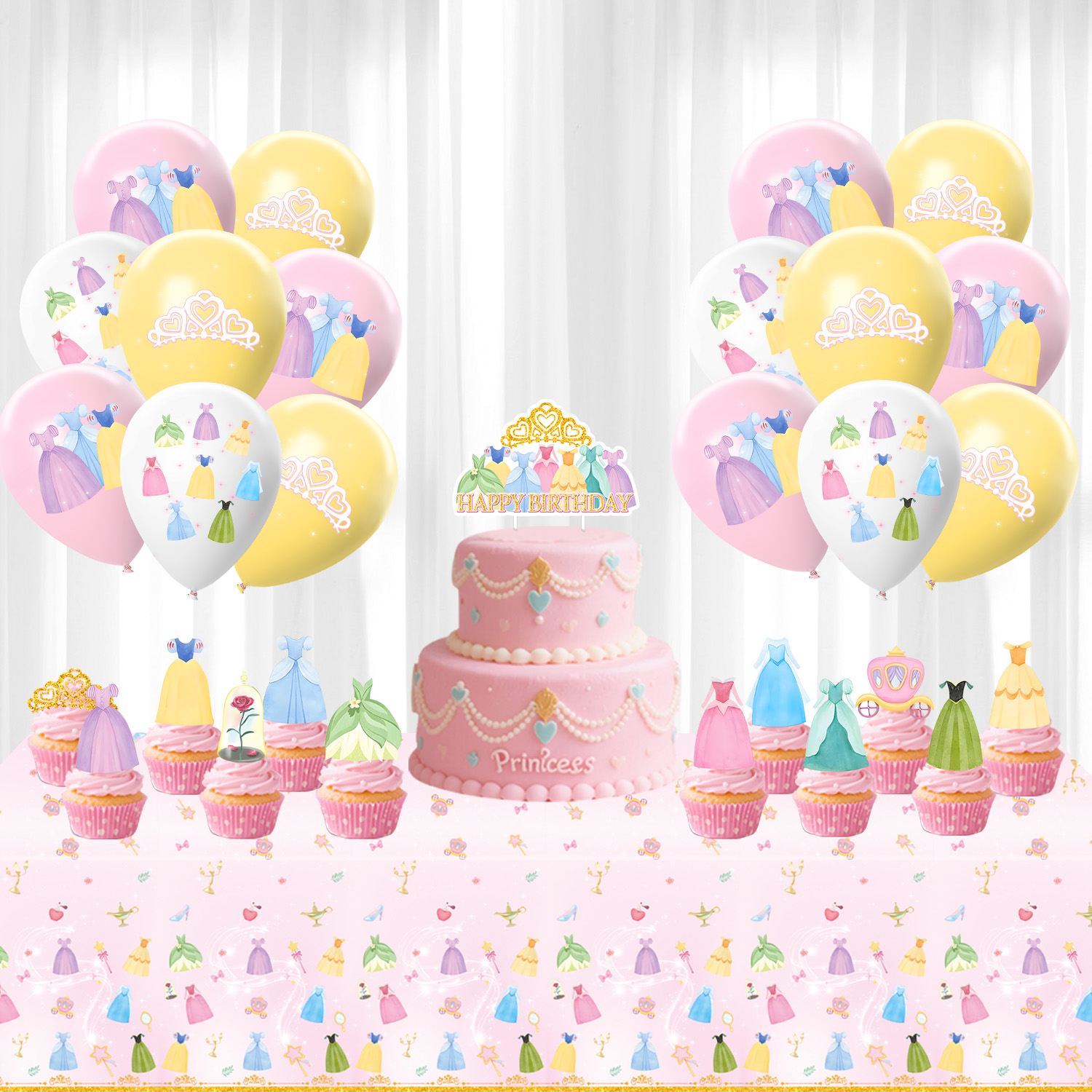 Princess Dress Girls Birthday  - Baby Nursery Girl Room reseña y precio