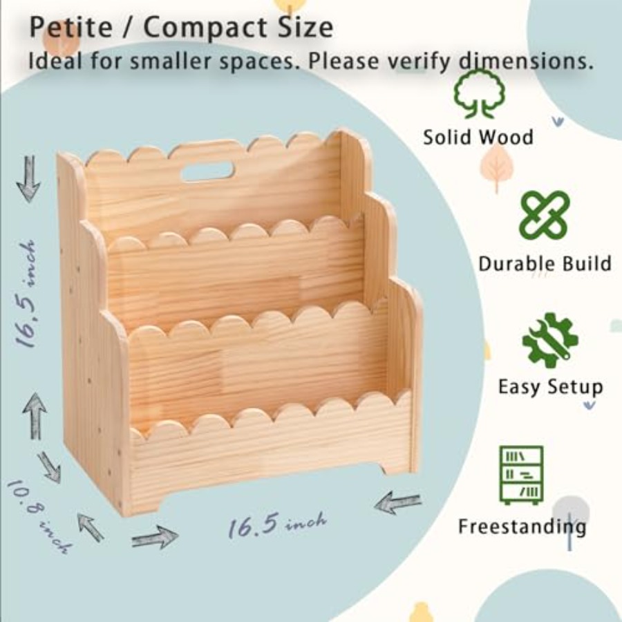 Bookshelf Storage 3-Tier Book  - Baby Nursery Books reseña y precio