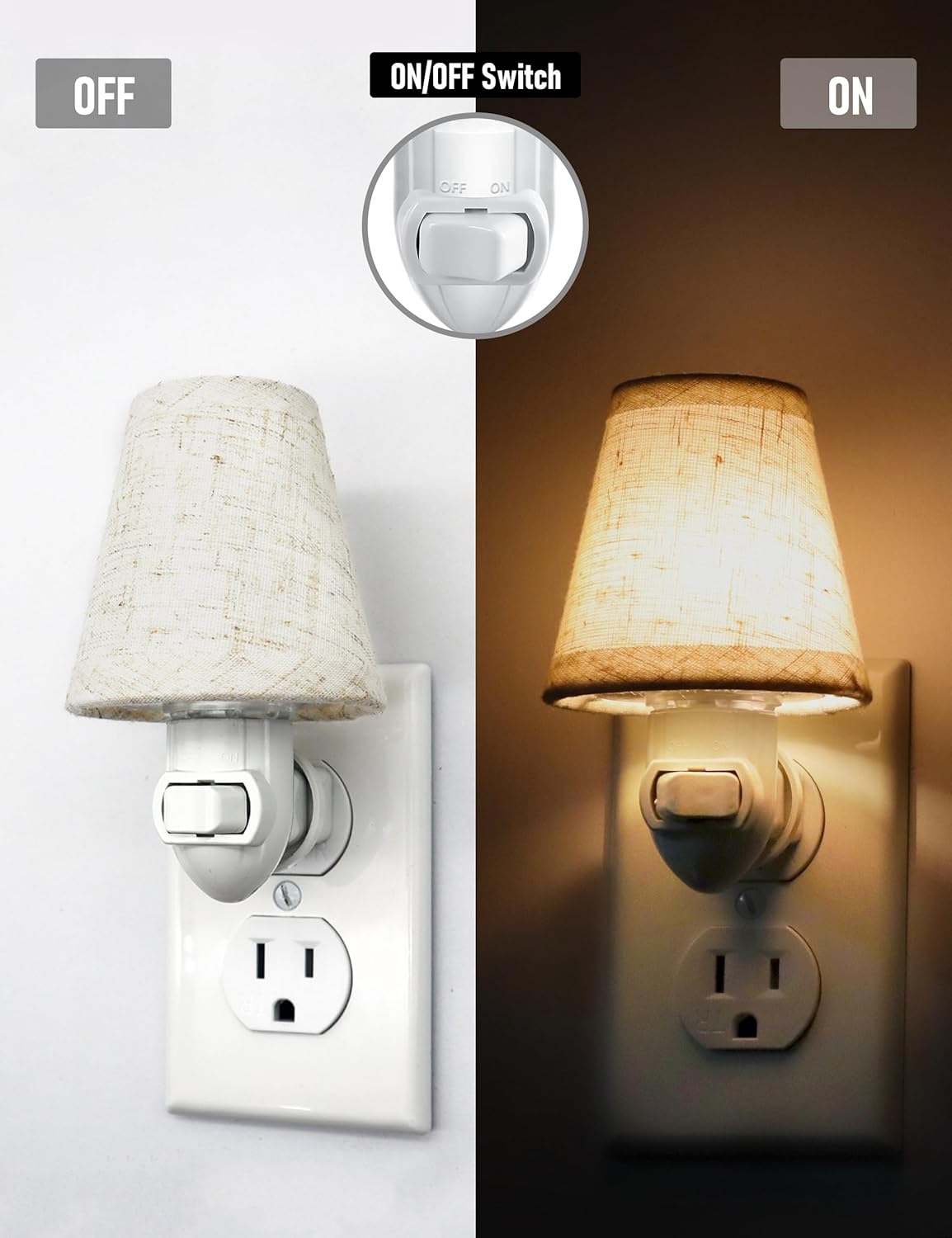 Vintage Plug in Night Light wi - Baby Nursery Light Shade reseña y precio