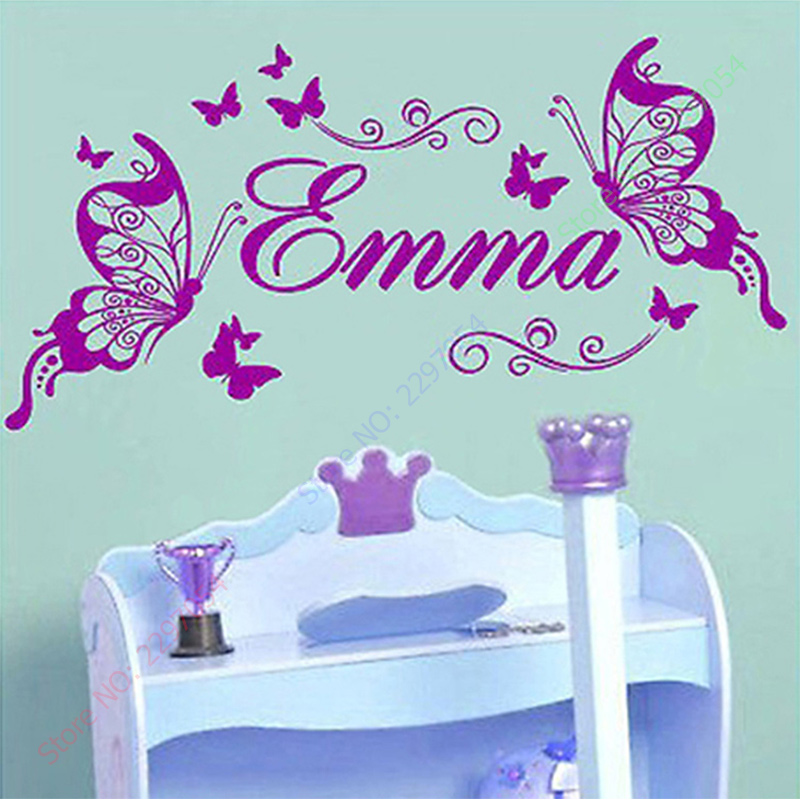 New Butterflies Personalized N - Baby Nursery Girl Room reseña y precio