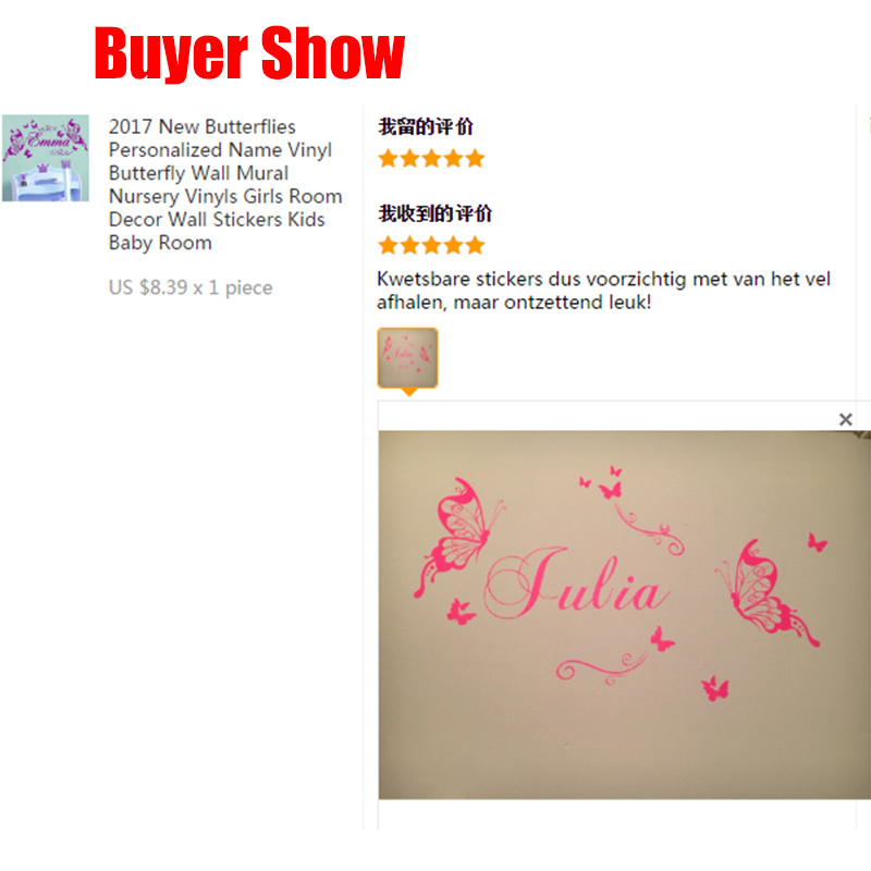 New Butterflies Personalized N - Baby Nursery Girl Room reseña y precio
