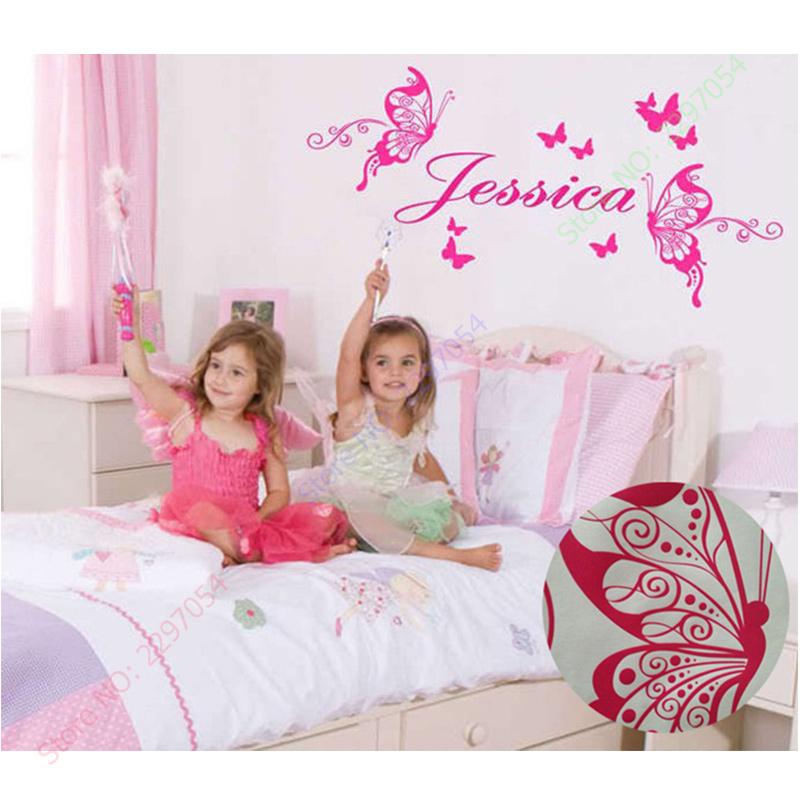 New Butterflies Personalized N - Baby Nursery Girl Room reseña y precio