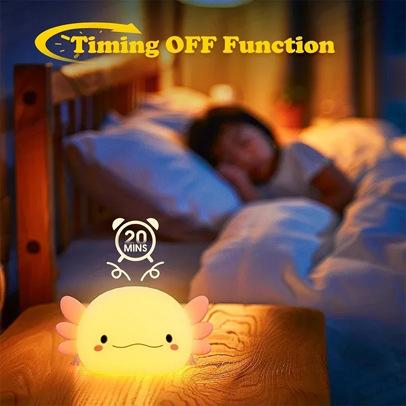 Cute Axolotl Night Light Silic - Baby Nursery Equipment reseña y precio