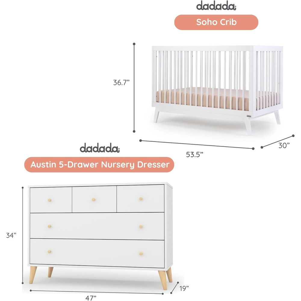 Baby Harmony Nursery Set, urni - Convertible Crib Set reseña y precio