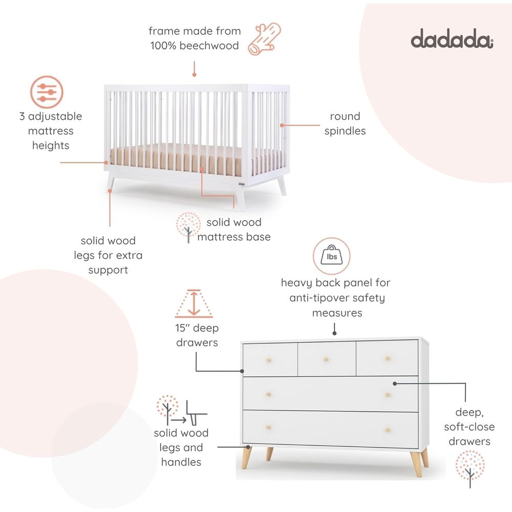Baby Harmony Nursery Set, urni - Convertible Crib Set reseña y precio