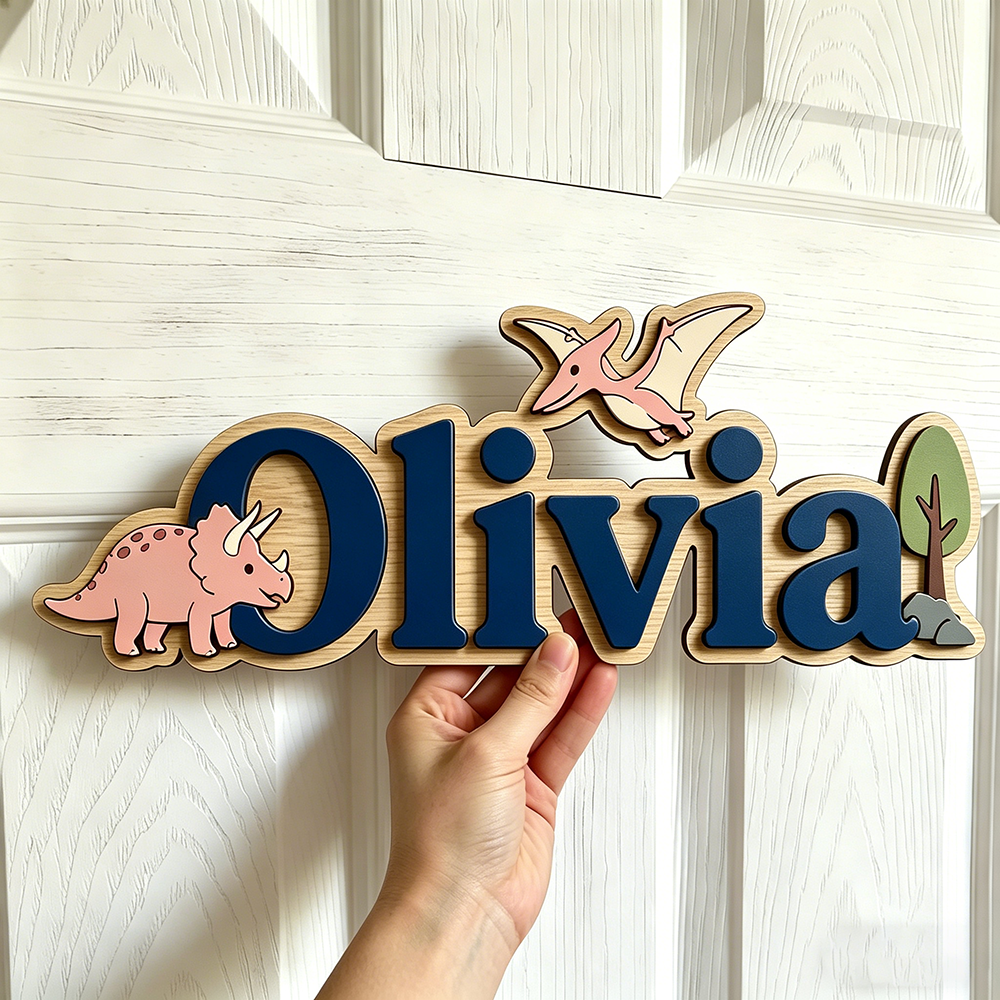 Personalized Dinosaur Name Sig - Baby Nursery Toy reseña y precio