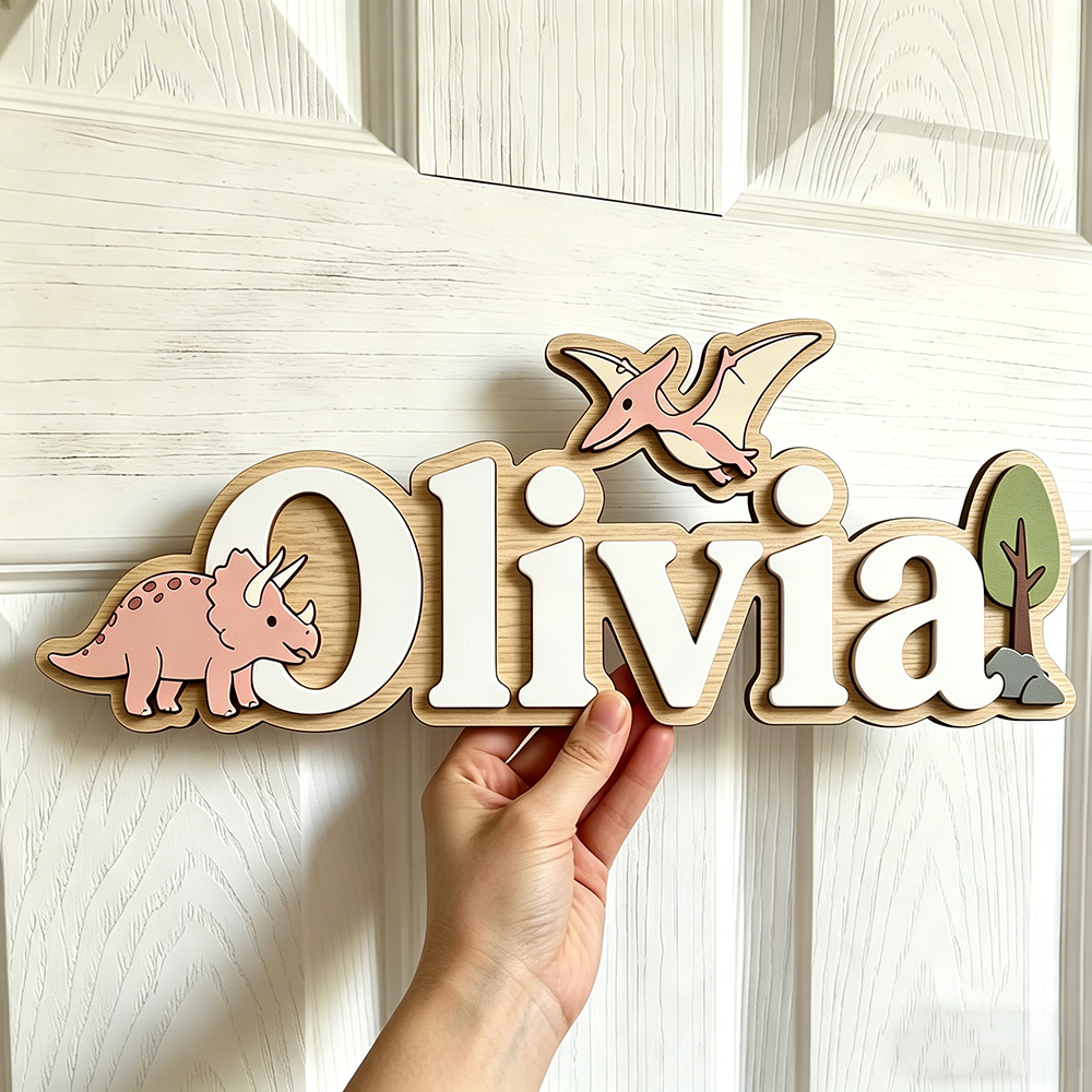 Personalized Dinosaur Name Sig - Baby Nursery Toy reseña y precio