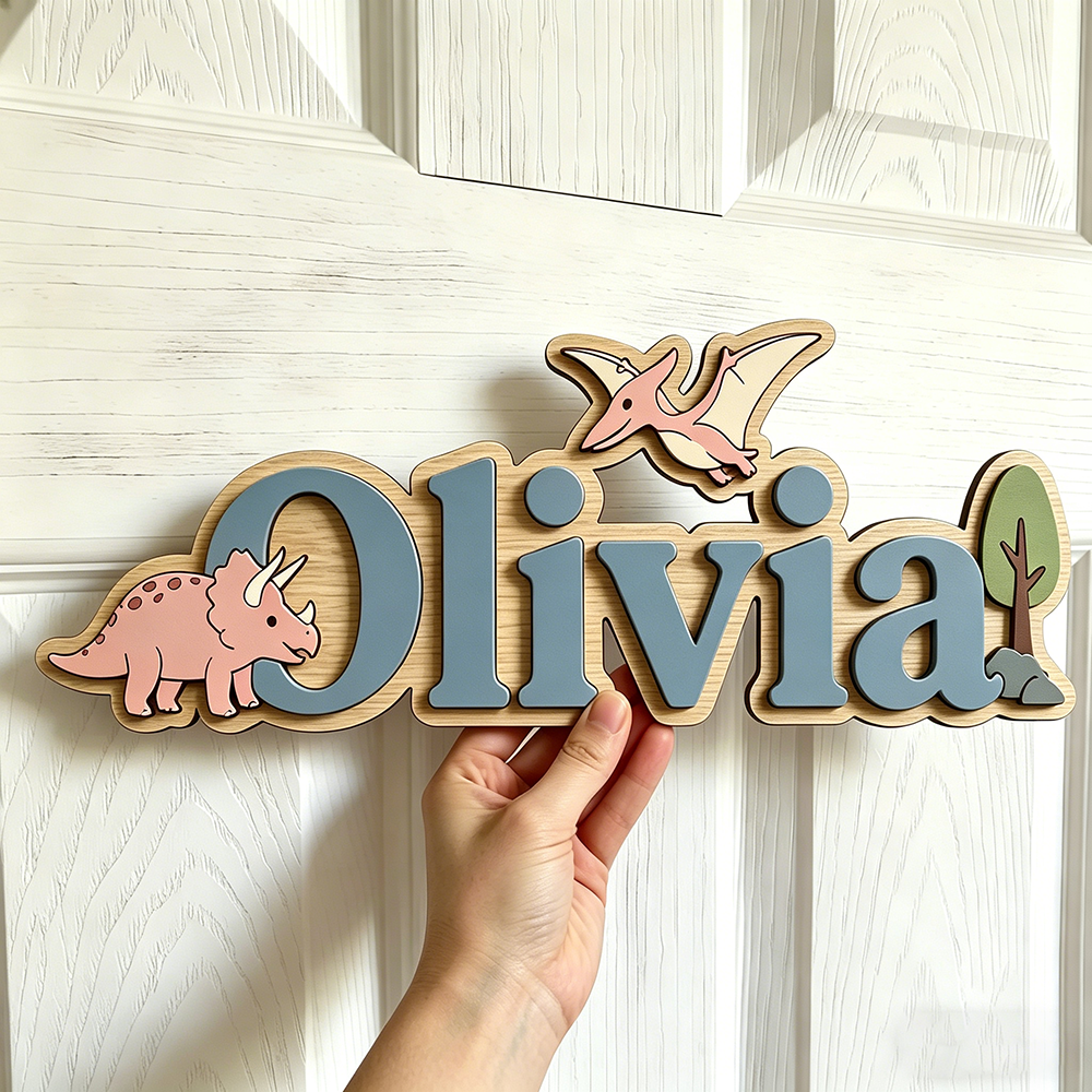 Personalized Dinosaur Name Sig - Baby Nursery Toy reseña y precio