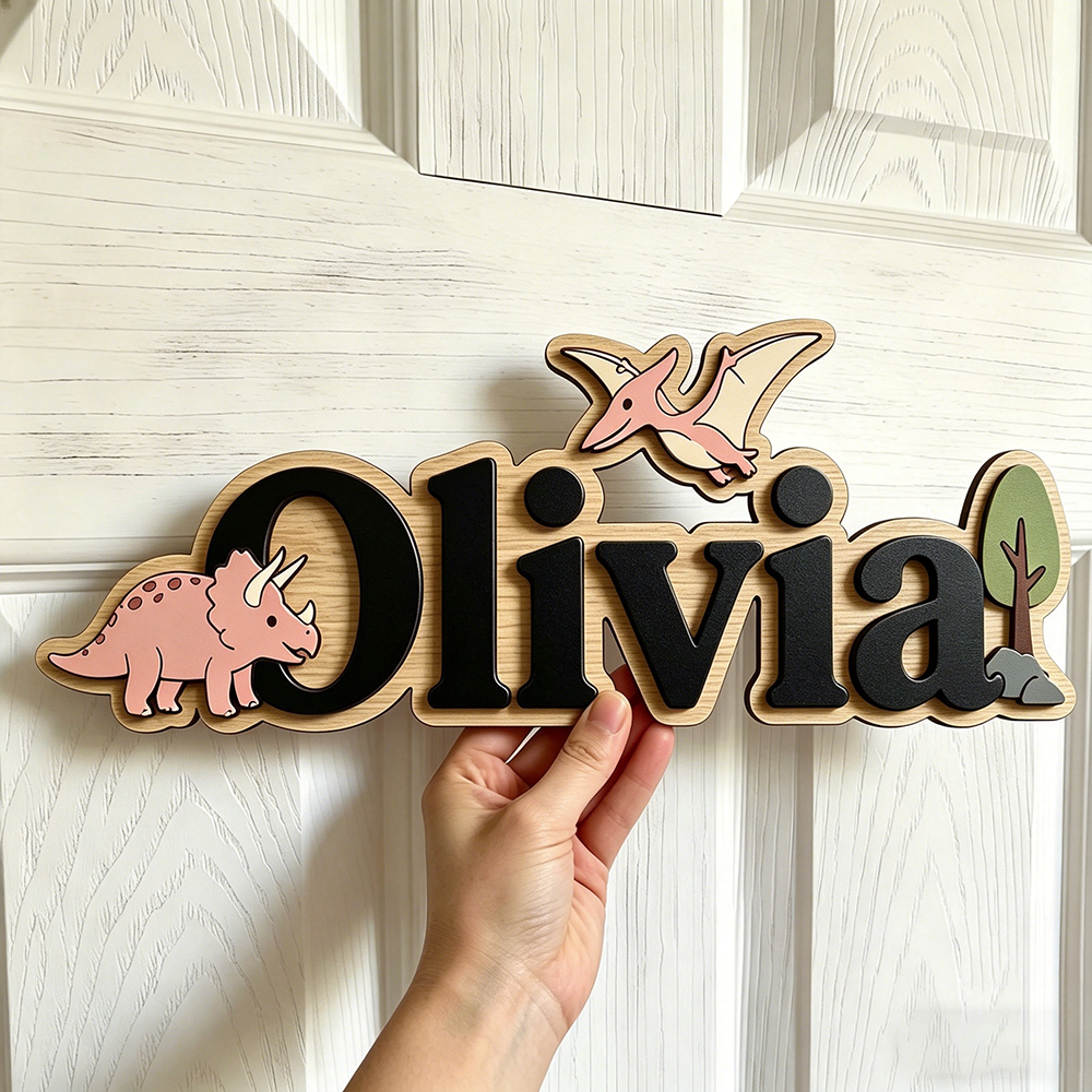 Personalized Dinosaur Name Sig - Baby Nursery Toy reseña y precio