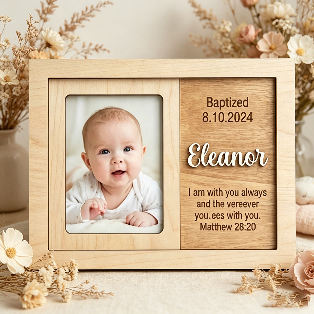 Personalized Baptism Photo Fra - Baby Nursery Frames reseña y precio