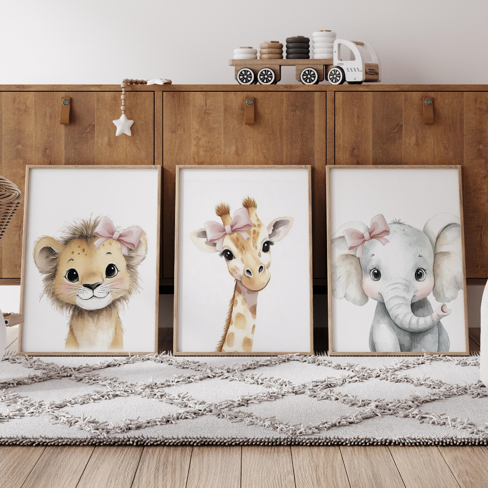 Baby Girl Nursery Wall Art Set - Baby Nursery Frames reseña y precio