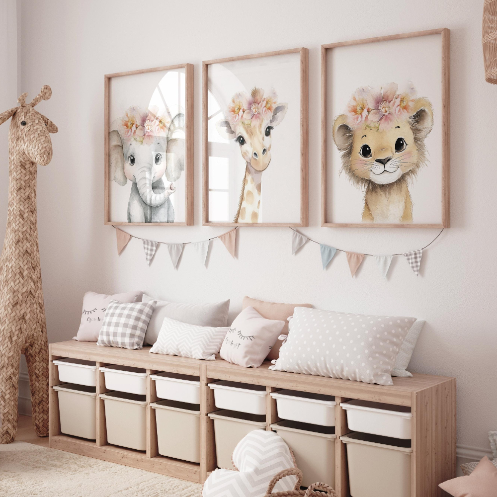 Baby Girl Nursery Wall Art Set - Baby Nursery Frames reseña y precio