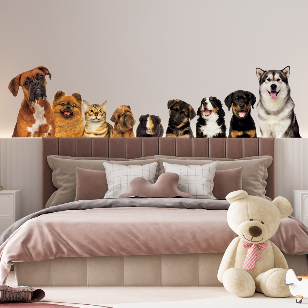 C30# 9 Cute Cats And Dogs Wall - Baby Nursery Wallpaper reseña y precio