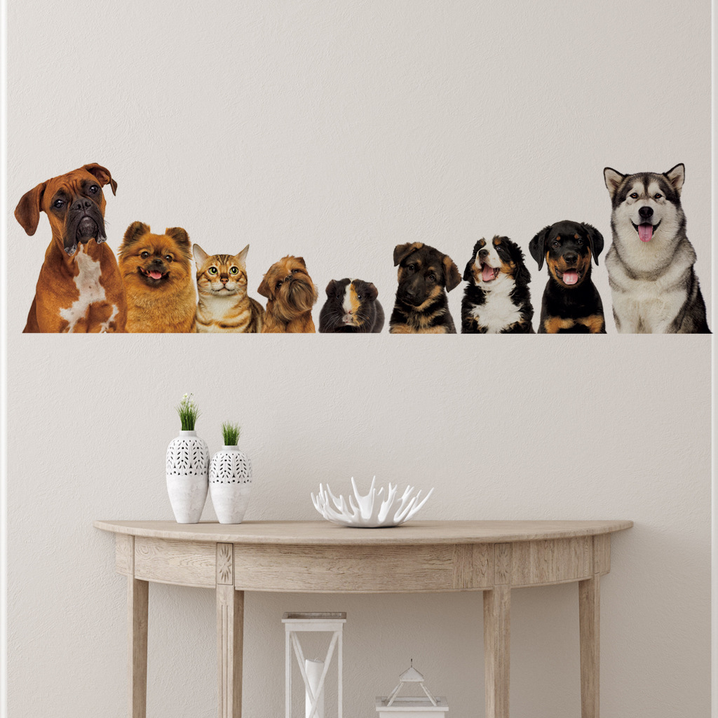 C30# 9 Cute Cats And Dogs Wall - Baby Nursery Wallpaper reseña y precio