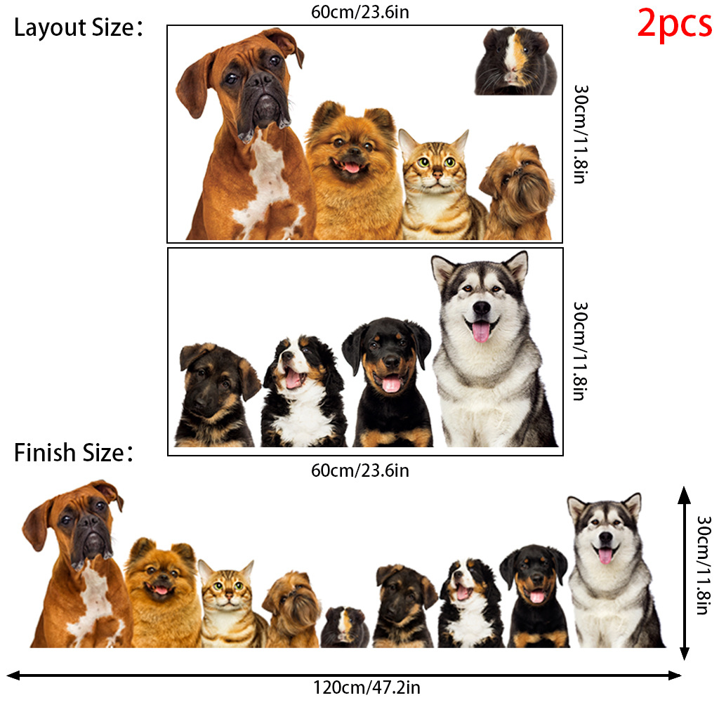 C30# 9 Cute Cats And Dogs Wall - Baby Nursery Wallpaper reseña y precio
