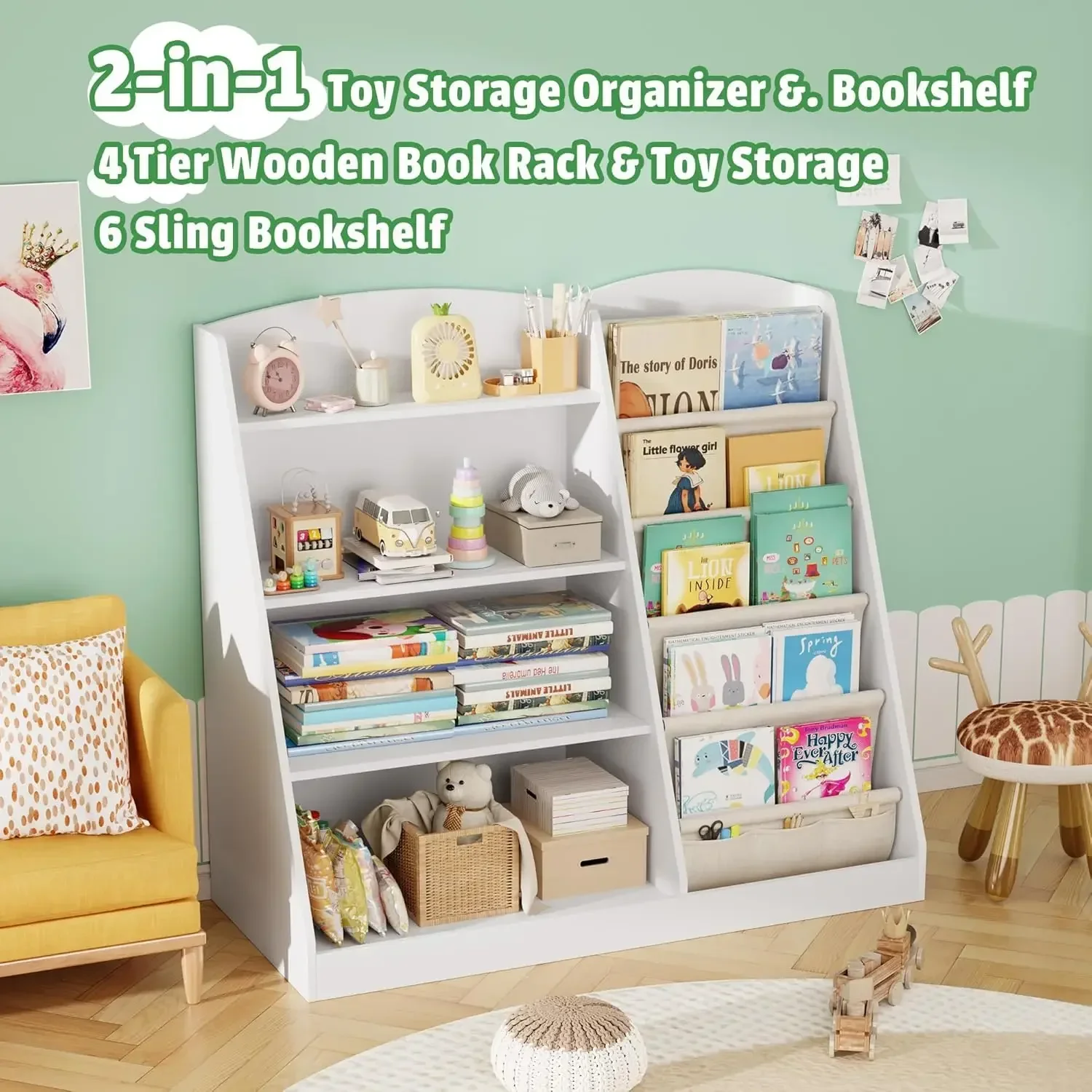 bookshelf Storage Organizer 4  - Baby Nursery Books reseña y precio