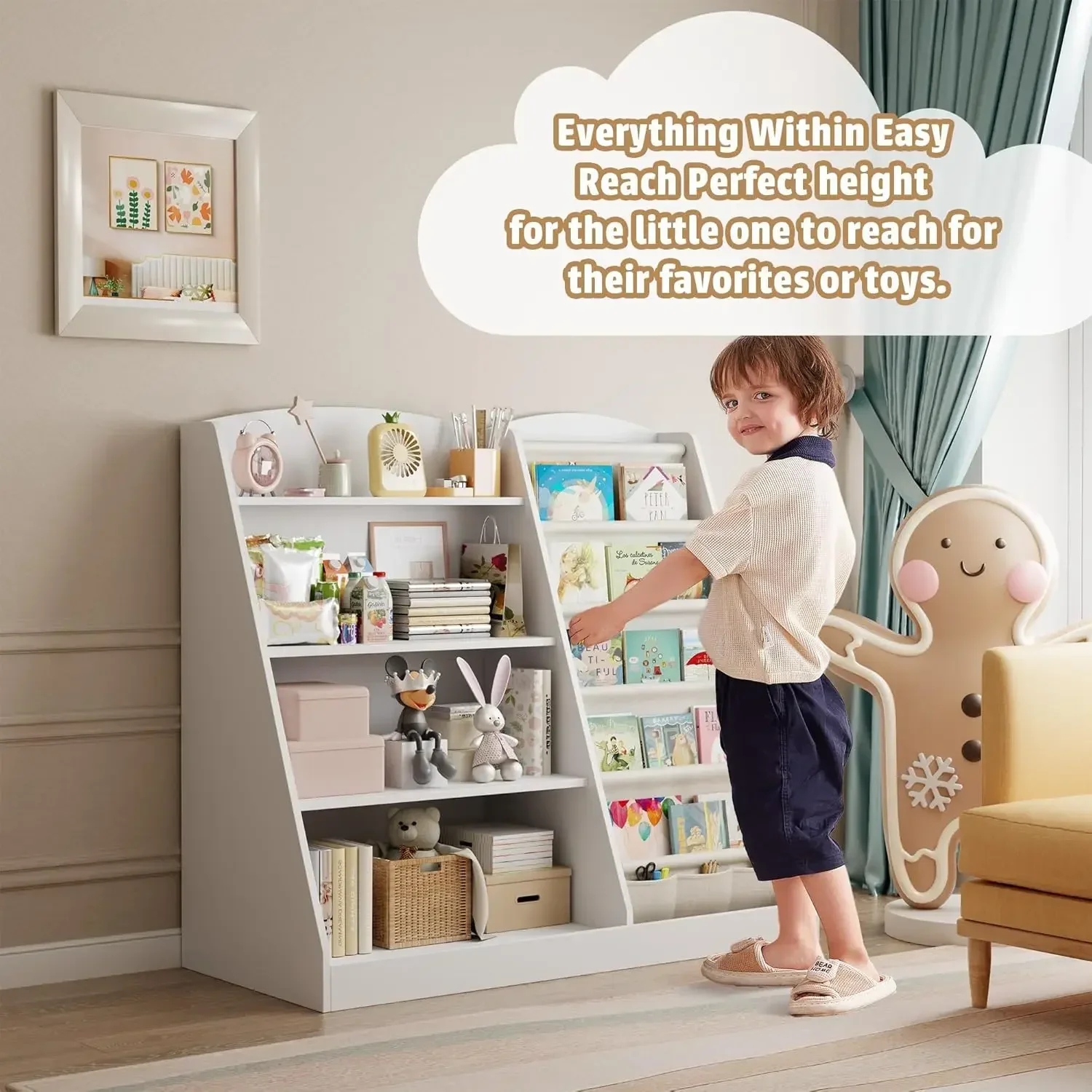 bookshelf Storage Organizer 4  - Baby Nursery Books reseña y precio