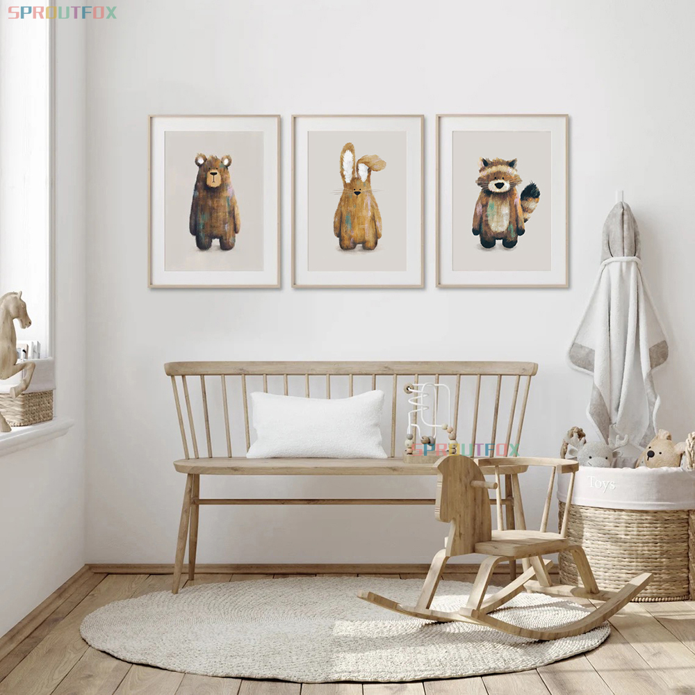 Giraffe, Lions, Elephant Canva - Baby Nursery Frames reseña y precio