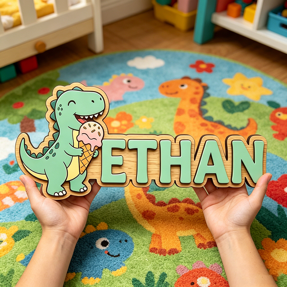 Whimsical Ice Cream Dinosaur C - Baby Nursery Toy reseña y precio