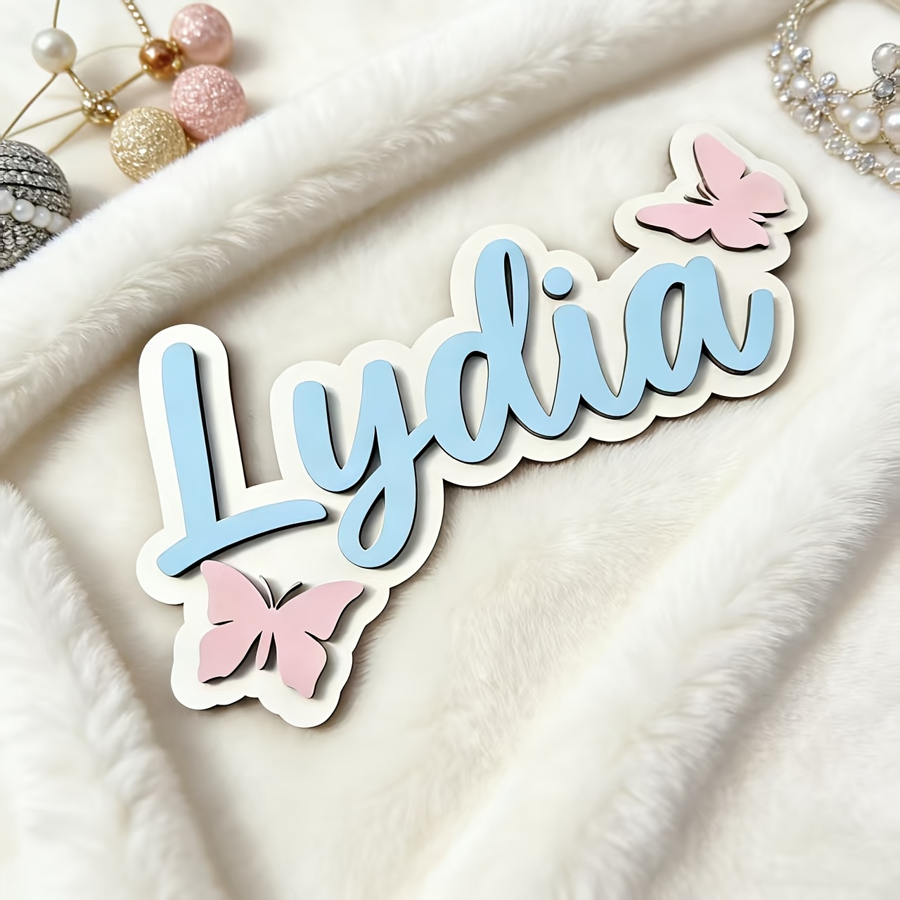 Personalized Blue & Pink Butte - Baby Nursery Toy reseña y precio
