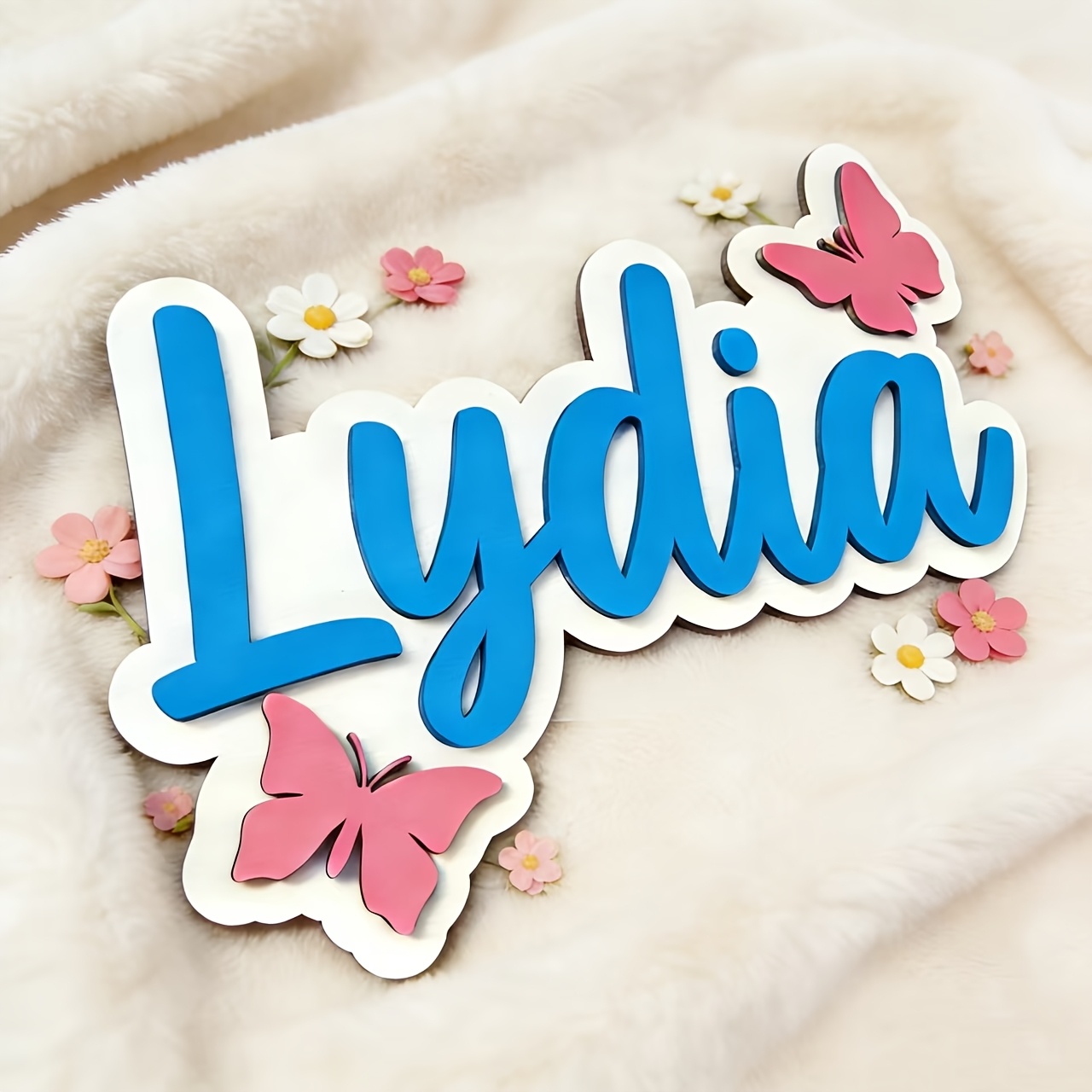 Personalized Blue & Pink Butte - Baby Nursery Toy reseña y precio