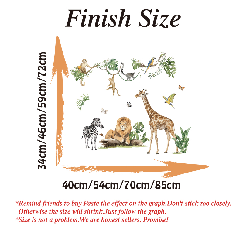 Large Jungle Animal Tropical L - Baby Nursery Wallpaper reseña y precio
