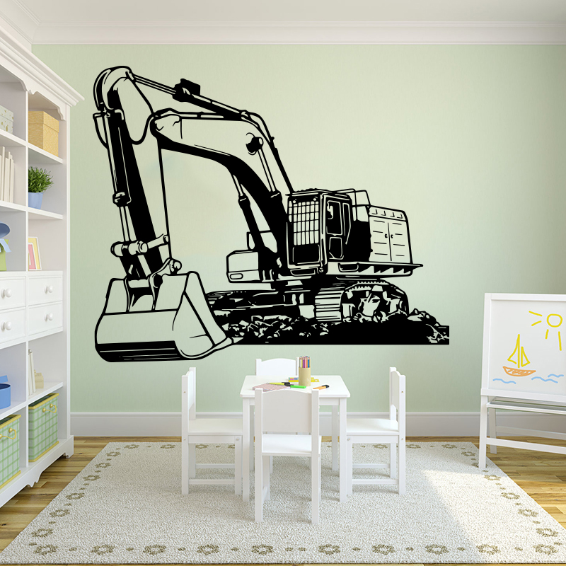 Large Heavy Equipmen Excavator - Baby Nursery Wallpaper reseña y precio