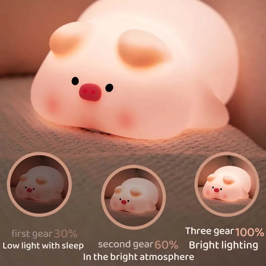 Piggy Bunny Night Light Led Ta - Baby Nursery Equipment reseña y precio