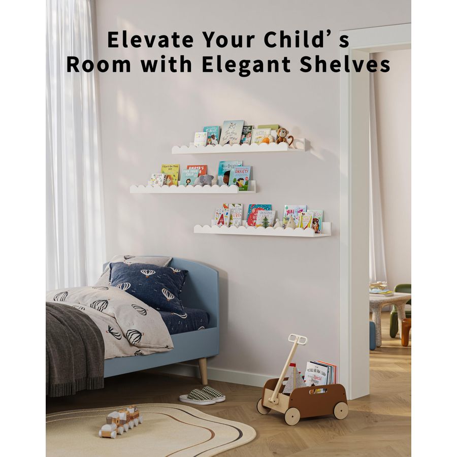 Book Shelves, Set of 3, Nurser - Baby Nursery Books reseña y precio