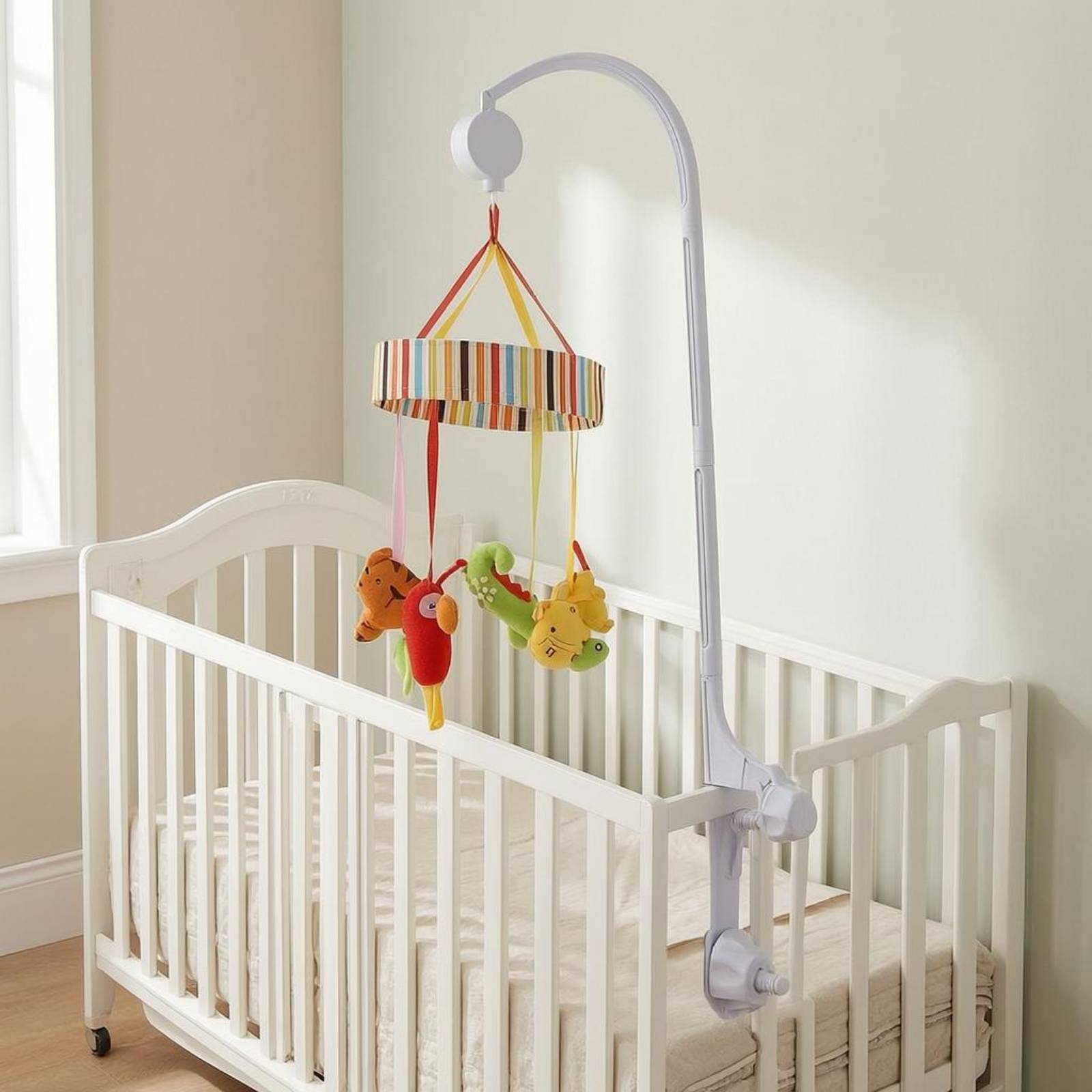 Baby Crib Mobile Stand White C - Baby Nursery Baby reseña y precio