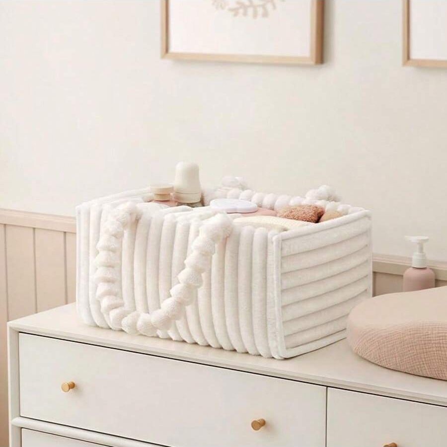 Flannel Diaper Caddy Organizer - Baby Nursery Organiser reseña y precio